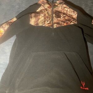 Browning Black and Camouflage Quarter-Zip Pullover